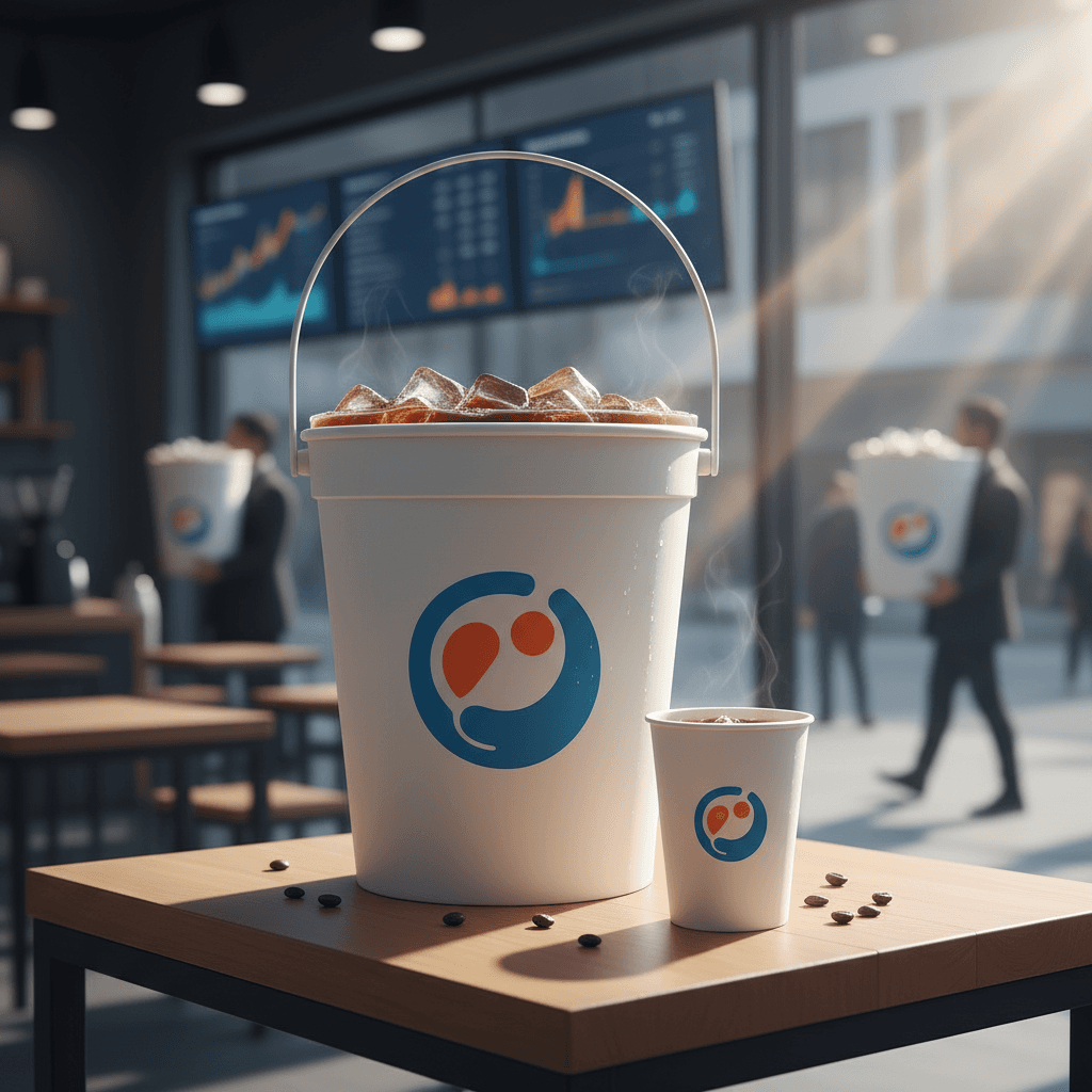 "양동이째 마셔요" 던킨 1.4L 자이언트 버킷 출시, 대용량 커피 열풍 원인은?