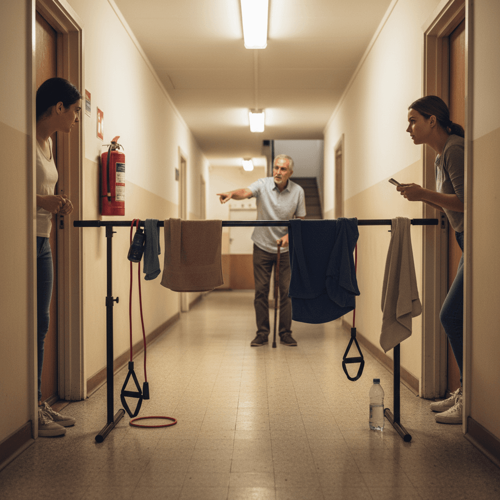 "복도에 턱걸이 봉을?" 아파트 이웃들이 수상해, 공용공간 사유화 논란