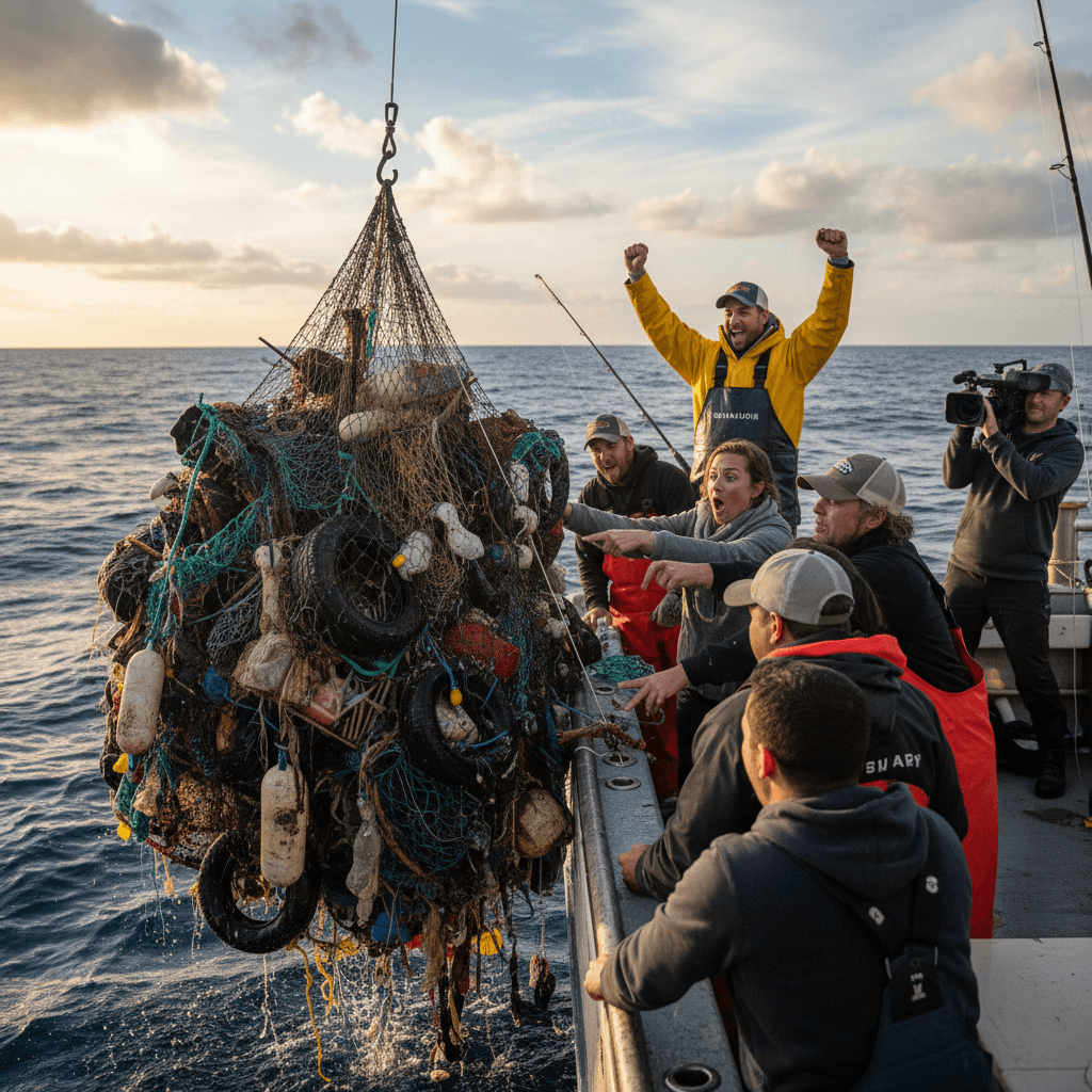 "월척이다" 환호했는데…낚시줄 보고 '화들짝' 놀란 사연