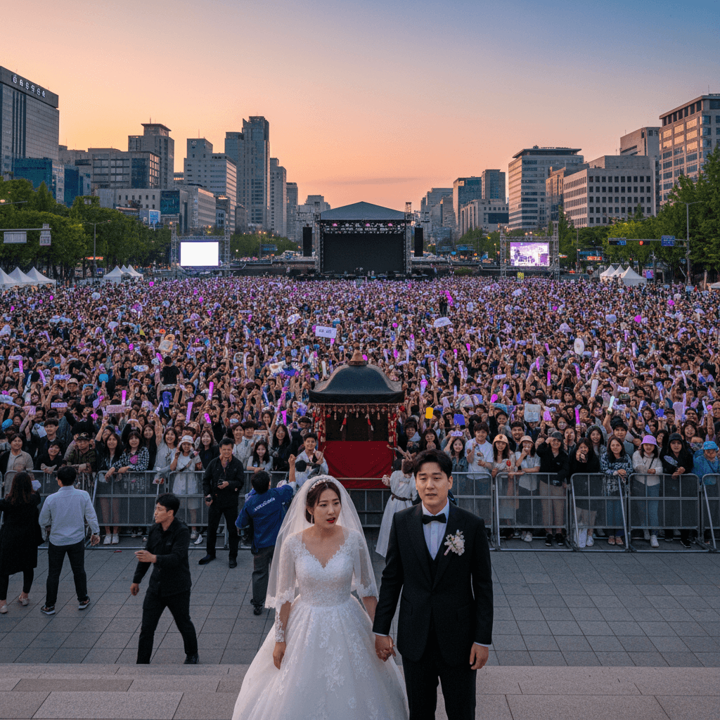 "내 결혼식 어떡해"…BTS 광화문 공연 앞두고 도심 마비 우려, 왜?