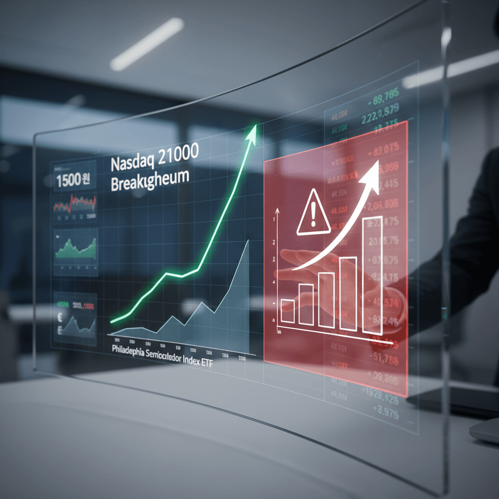 나스닥 2만1천선 돌파, 필라델피아 반도체 지수 ETF 맹신해도 될까?