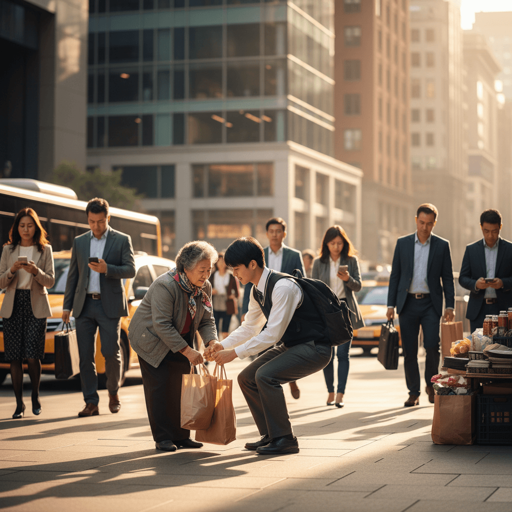 할머니 외면 안 한 학생, 현실판 감동 장면에 대중이 열광하는 이유는?