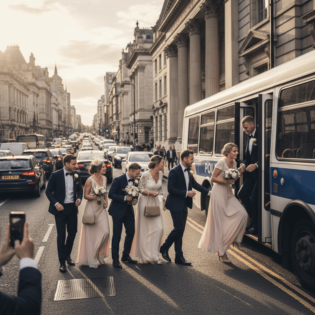 "결혼식 못 가" 날벼락…경찰버스로 하객 수송된 사연은?