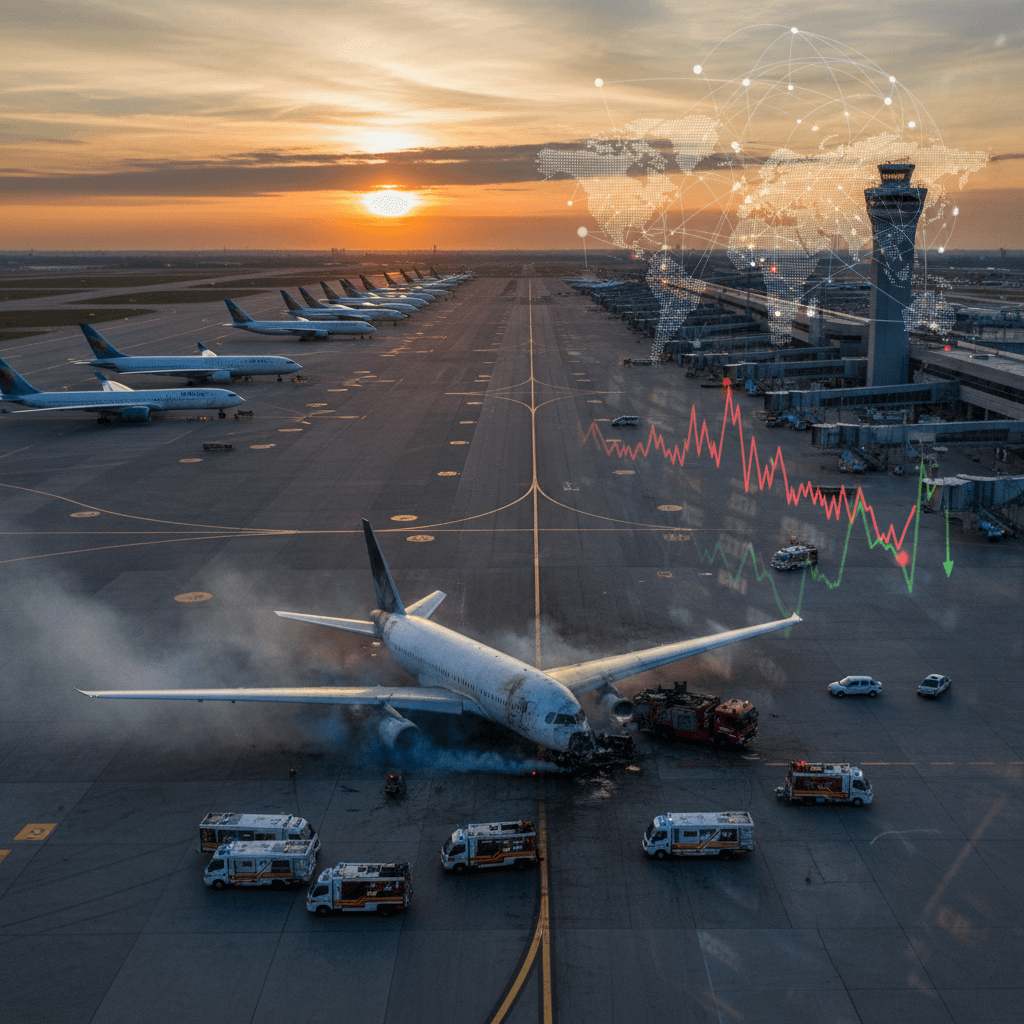 100명 탑승 여객기 충돌 공항 폐쇄, 글로벌 물류망 덮친 나비효과