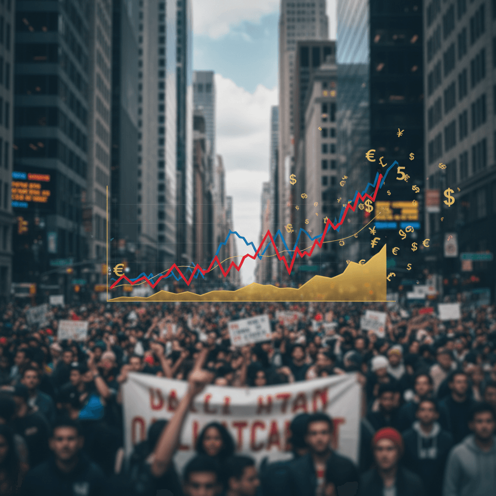 "미국에 왕은 없다" 800만 시위…S&P500 6300선 붕괴, 코스피 영향은?